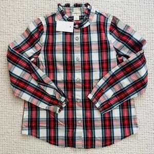 J Crew Girls Holiday Ruffle Collar Top NWT (8)